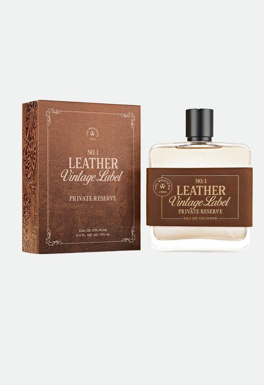 Tru Western Men's No. 1 Leather Vintage Label Private Reserve Cologne