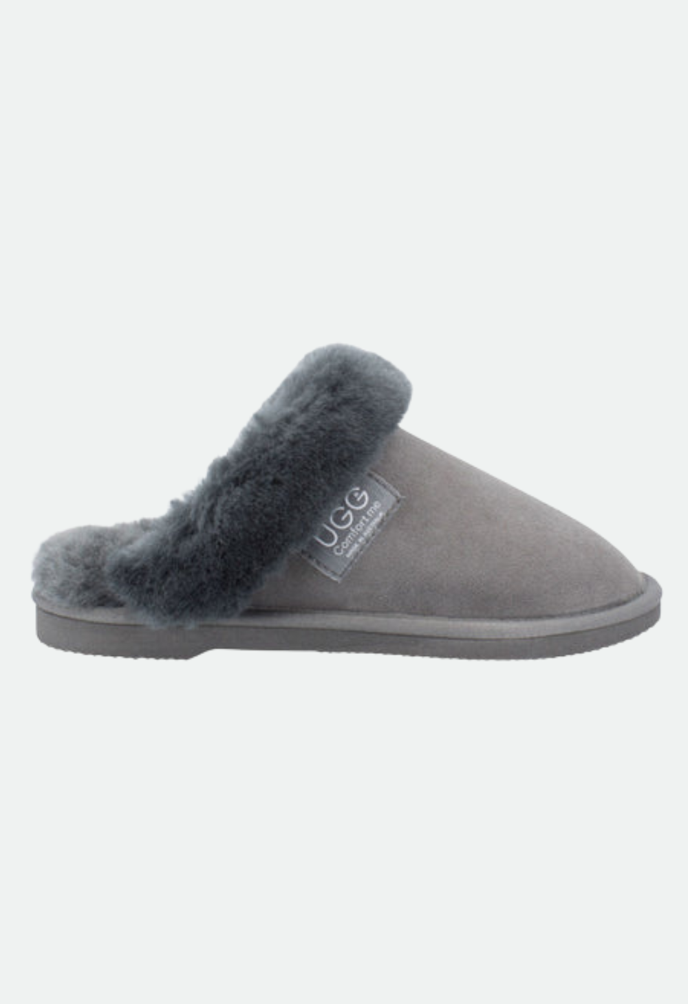 Comfort Me Women's/Unisex Fur Trim UGG Scuffs (Wombat)