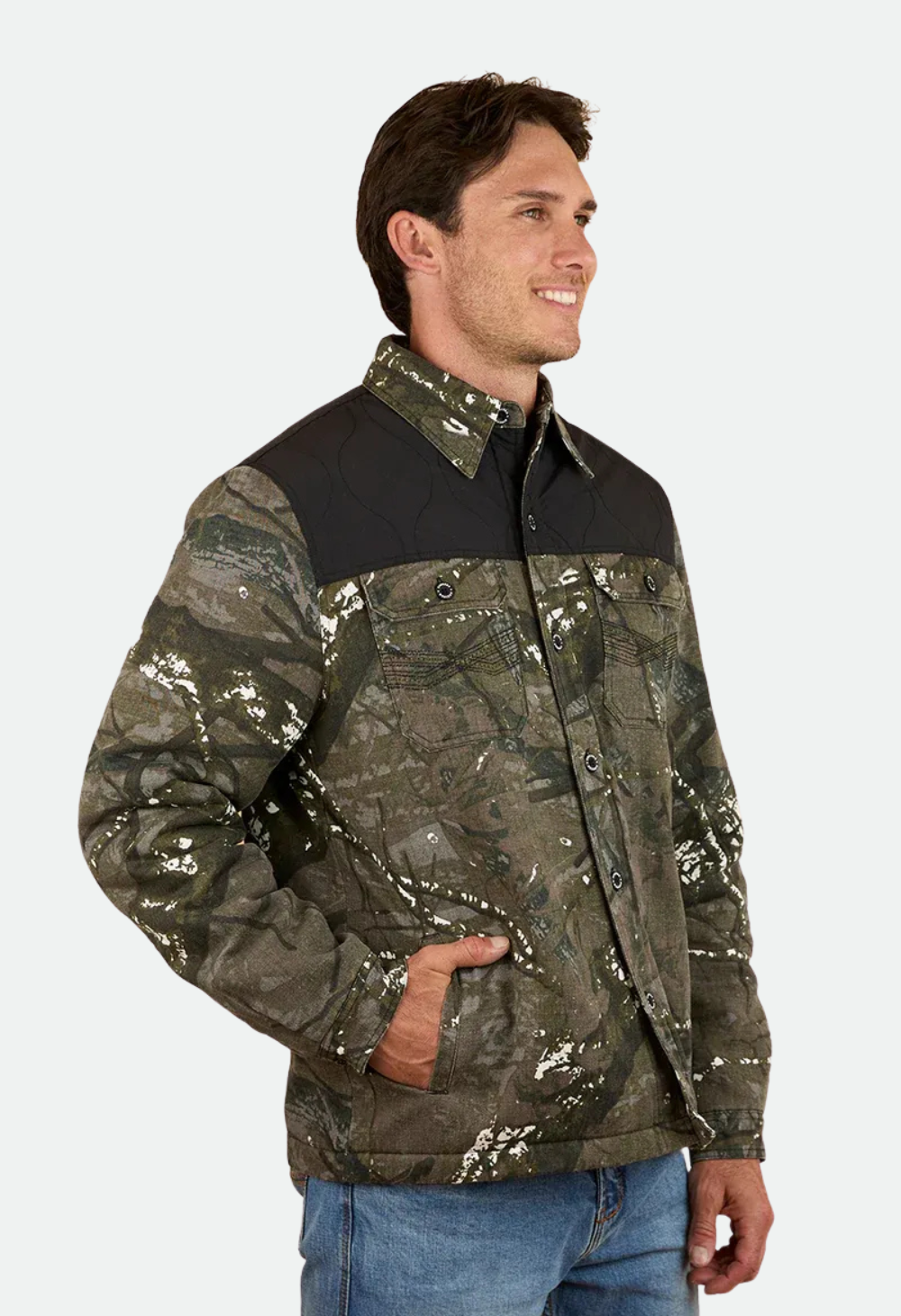 Ringers Western Mens Highfields Jacket - Black Camo