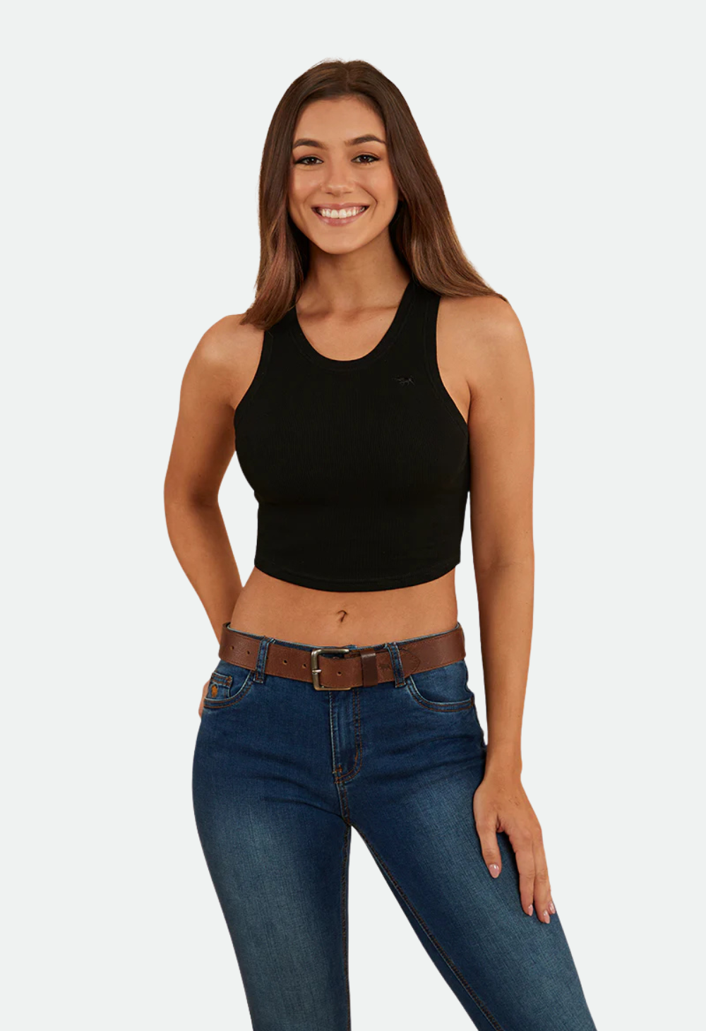 Ringers Western Women's Paige Cropped 2x2 Rib Tank