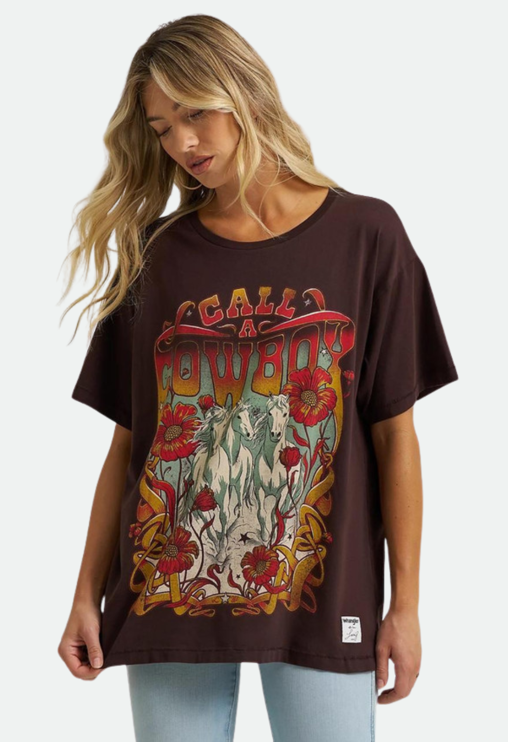 Wrangler Women's Mole X Lainey Wilson Call A Cowboy Oversized Tee