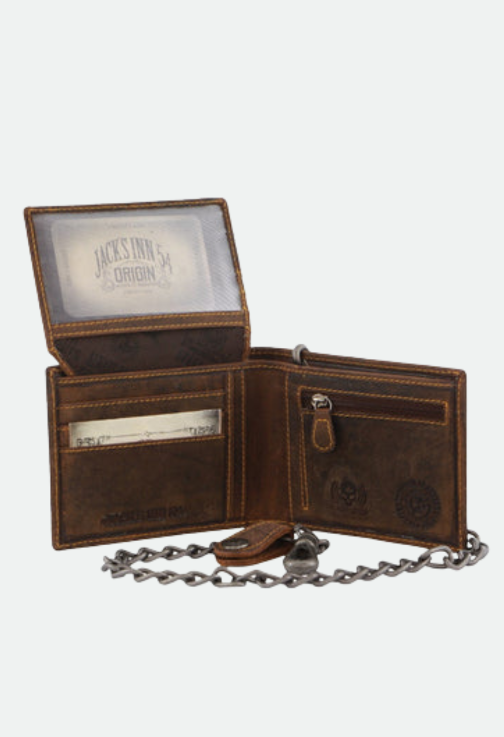 Jack's Inn Spade Men's Leather Wallet with Detachable Chain
