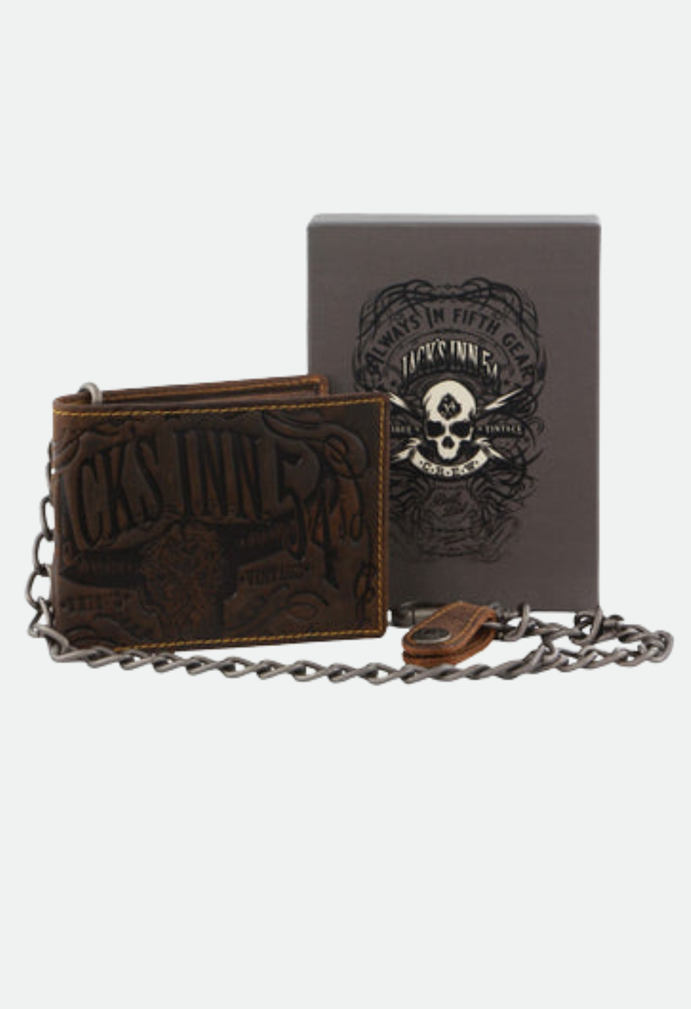 Jack's Inn Spade Men's Leather Wallet with Detachable Chain