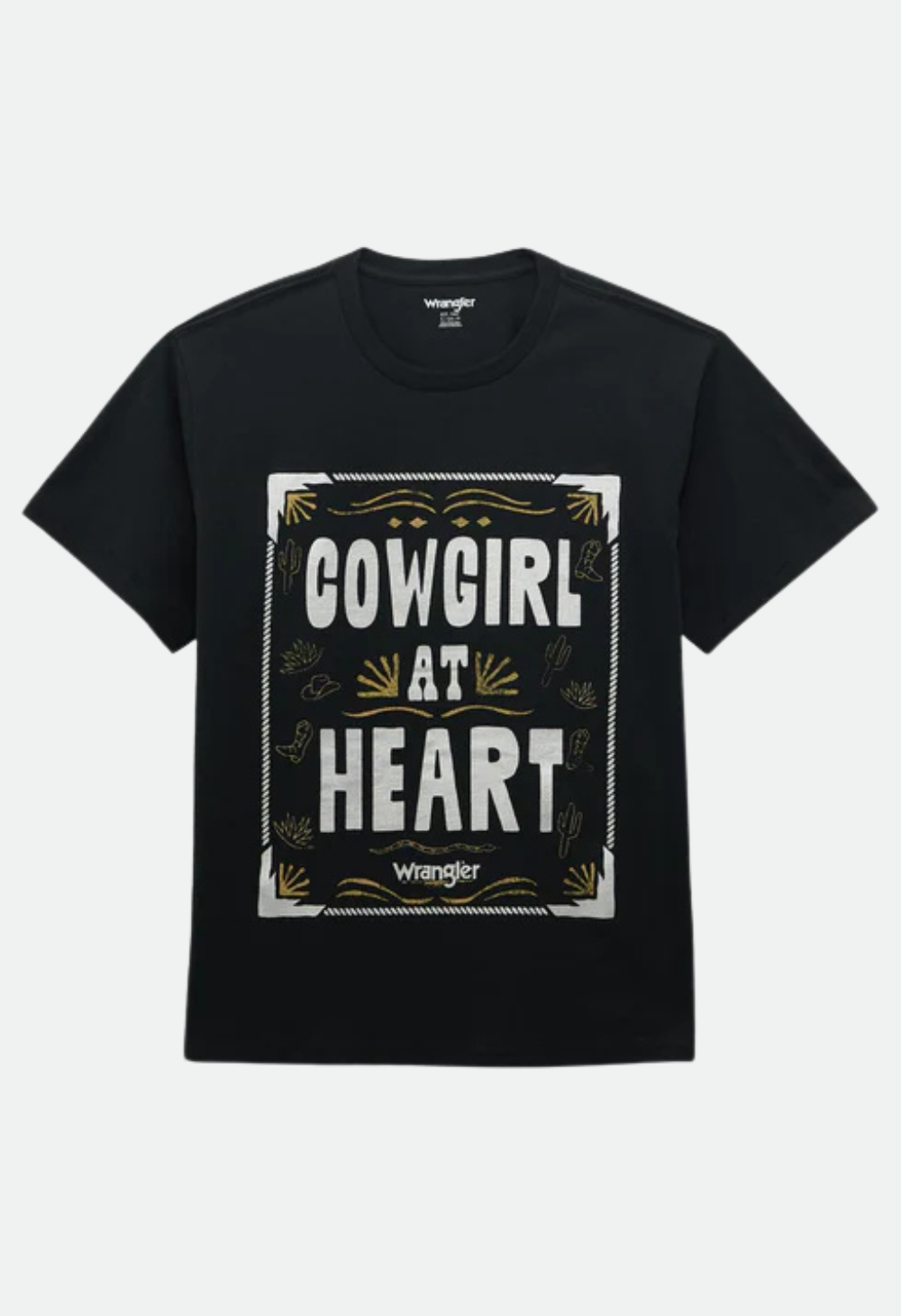 Wrangler Women's Retro® Short Sleeve Graphic T-Shirt - Girlfriend Fit - Black Beauty