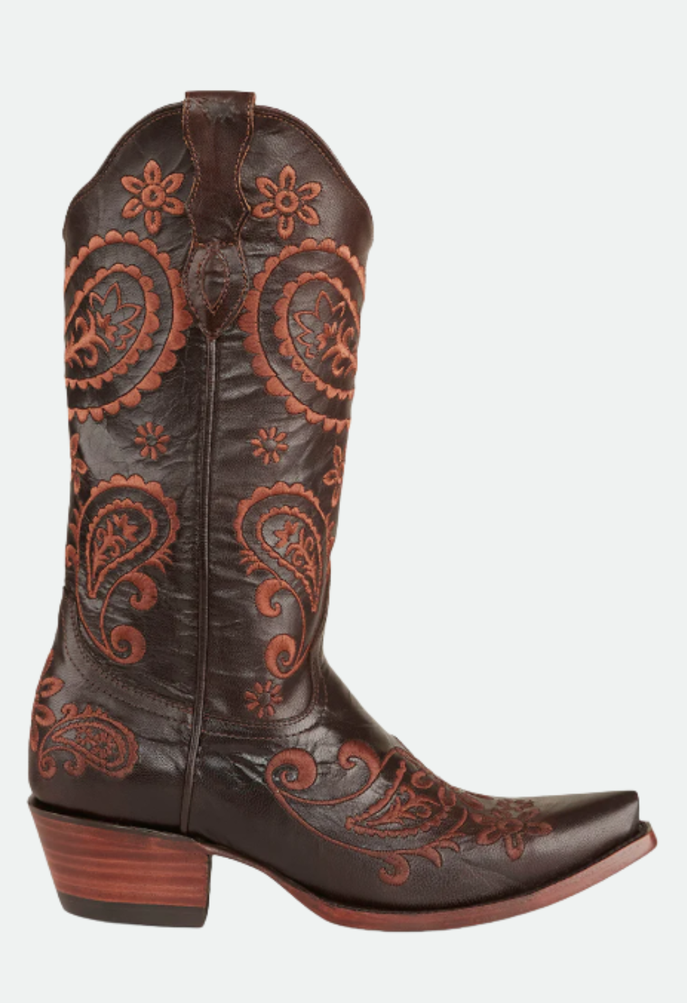 Ringers Western Olivia Womens Cuban Heel Western Boot - Coffee