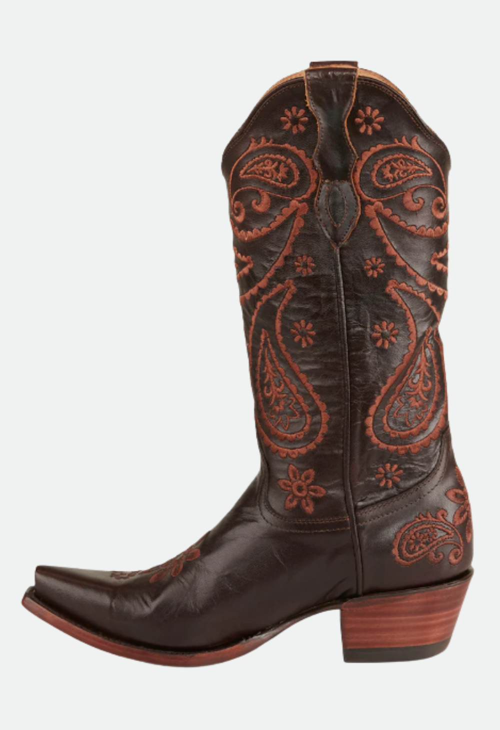 Ringers Western Olivia Womens Cuban Heel Western Boot - Coffee