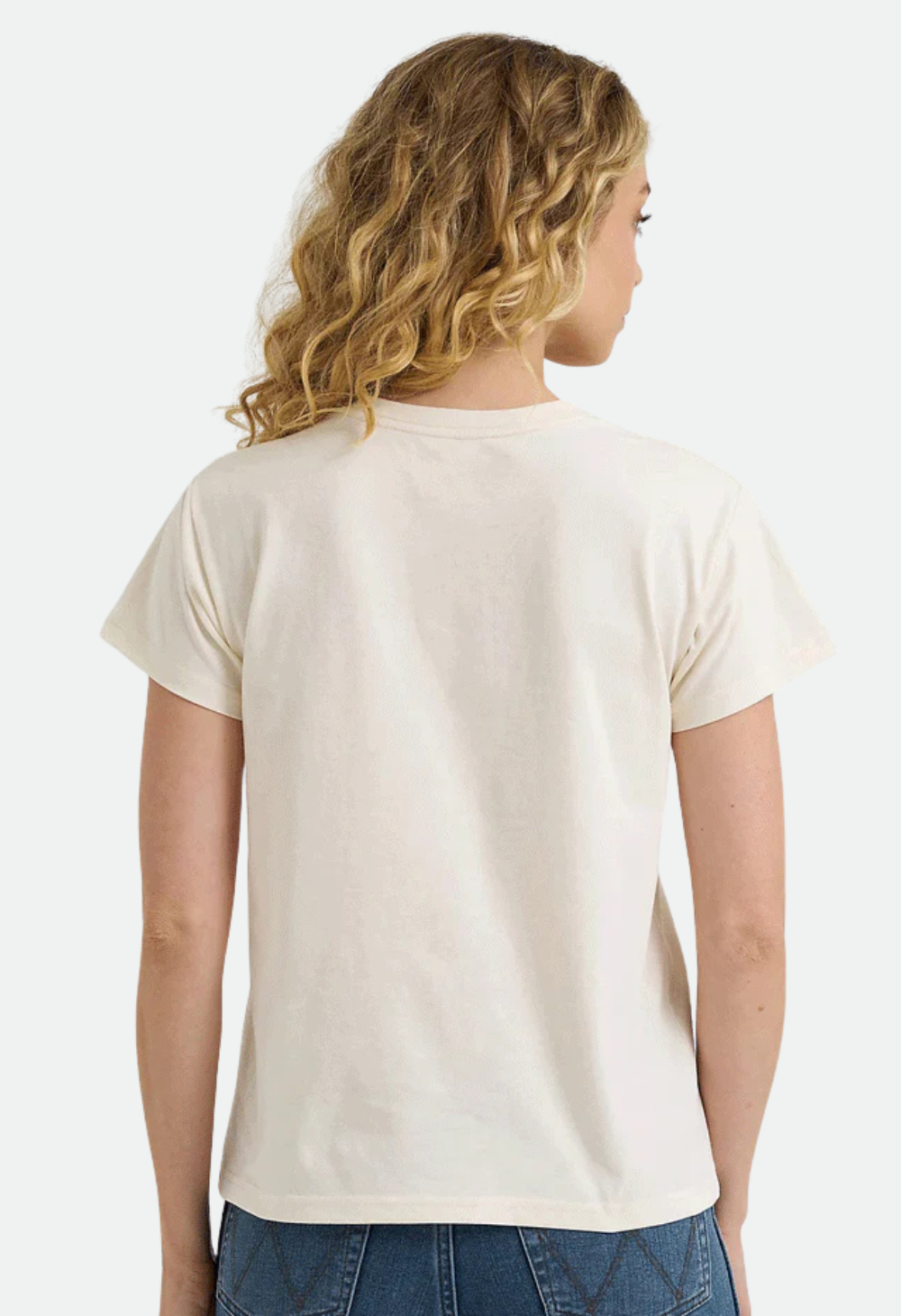 Wrangler Womens Graphic Retro Regular Fit Tee Cream