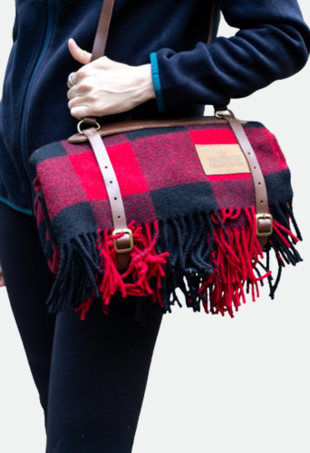 PREMIUM LARGE LEATHER CARRIER - DARK BROWN