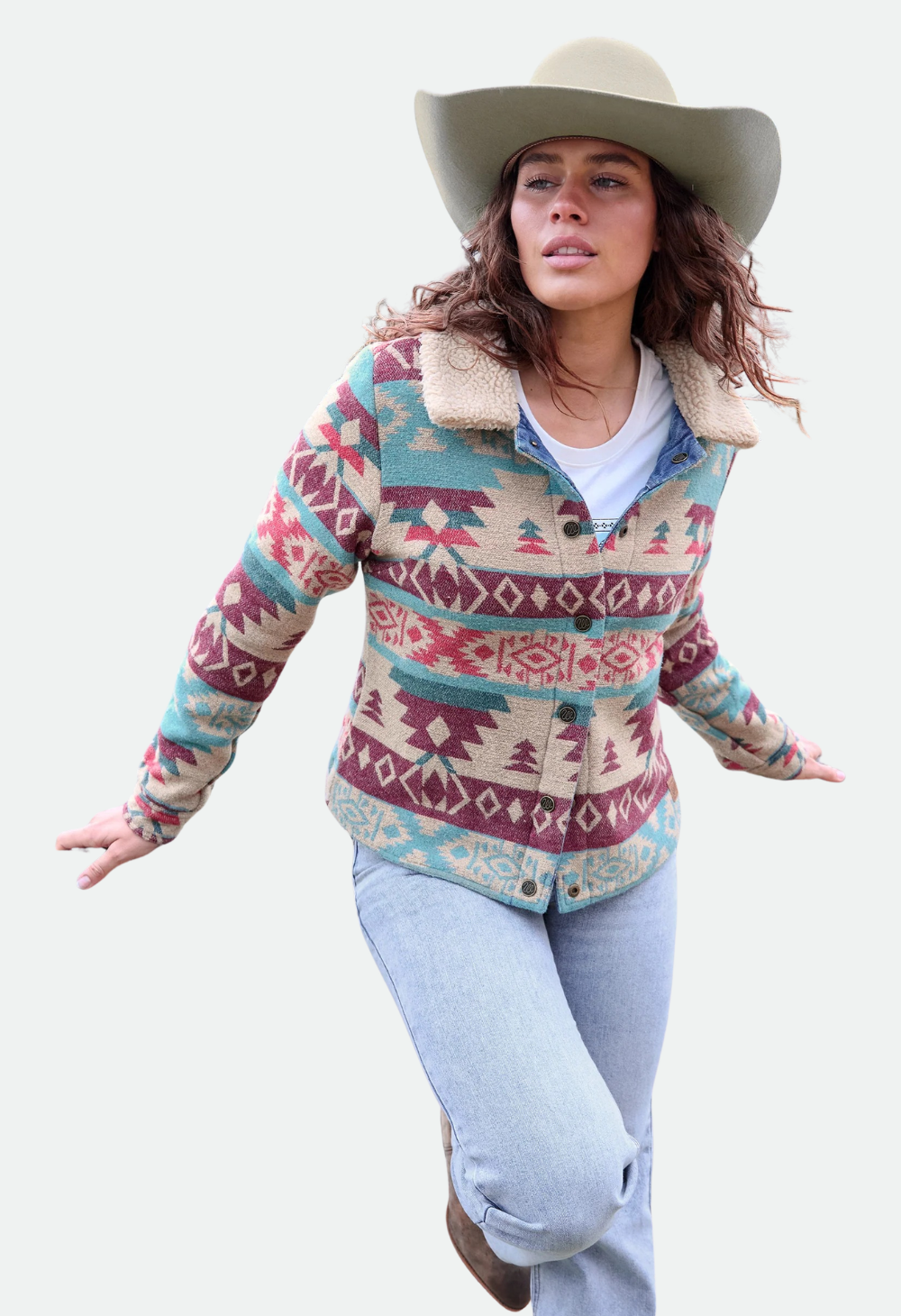 Wrangler Women’s Dixie Reversible Jacket - Denim/Multi