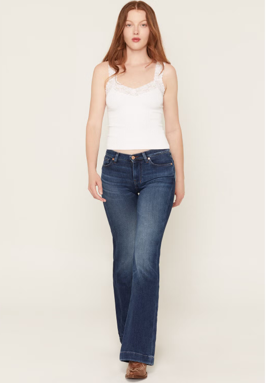 7 For All Mankind Women's Embellished Dojo in Slim Illusion - Current