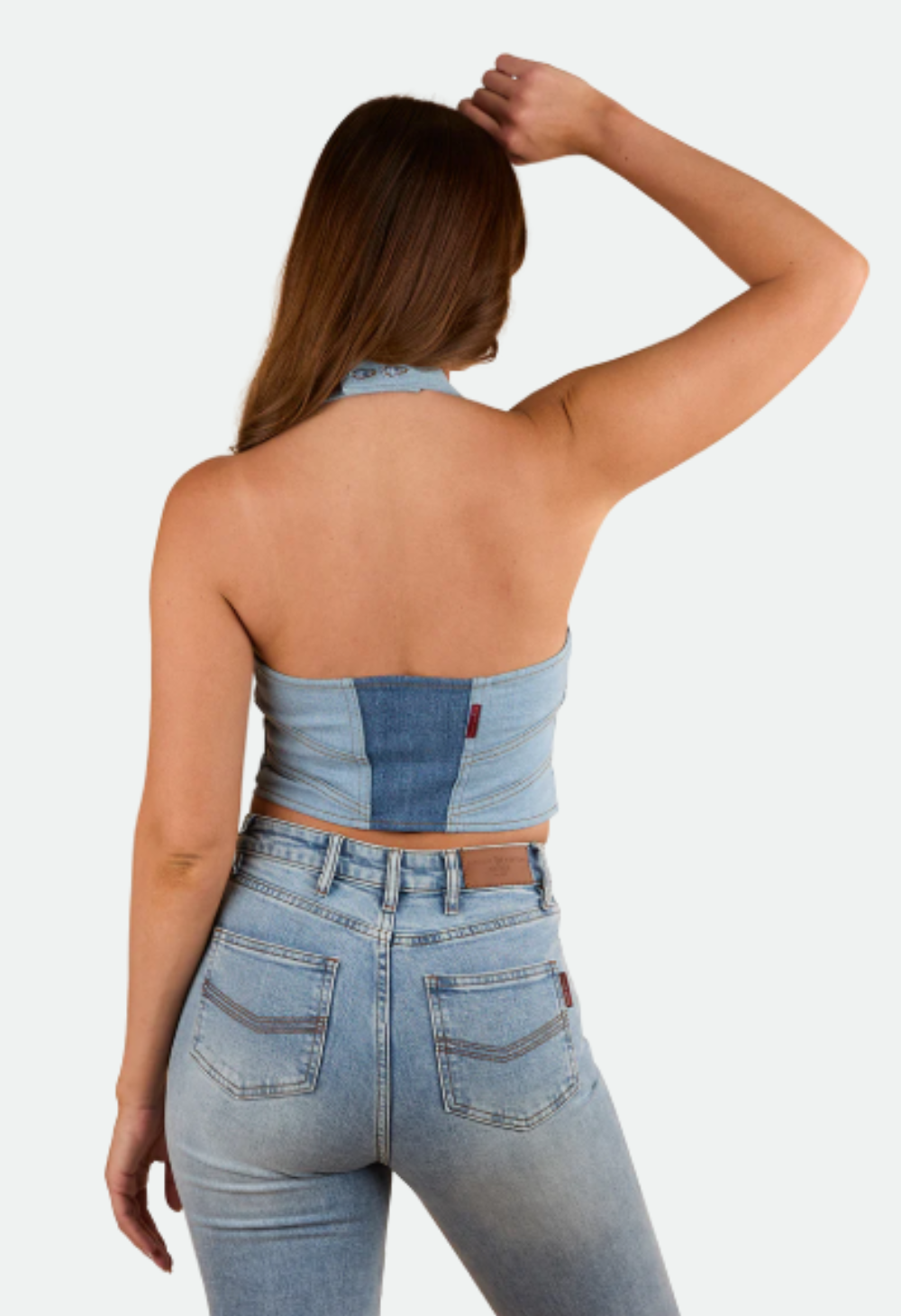 Ringers Western Womens Alinta Denim Bustier - Denim Blue