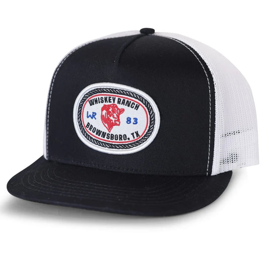 Whiskey Bent Hat Co. '83 Stockyard - Black/White