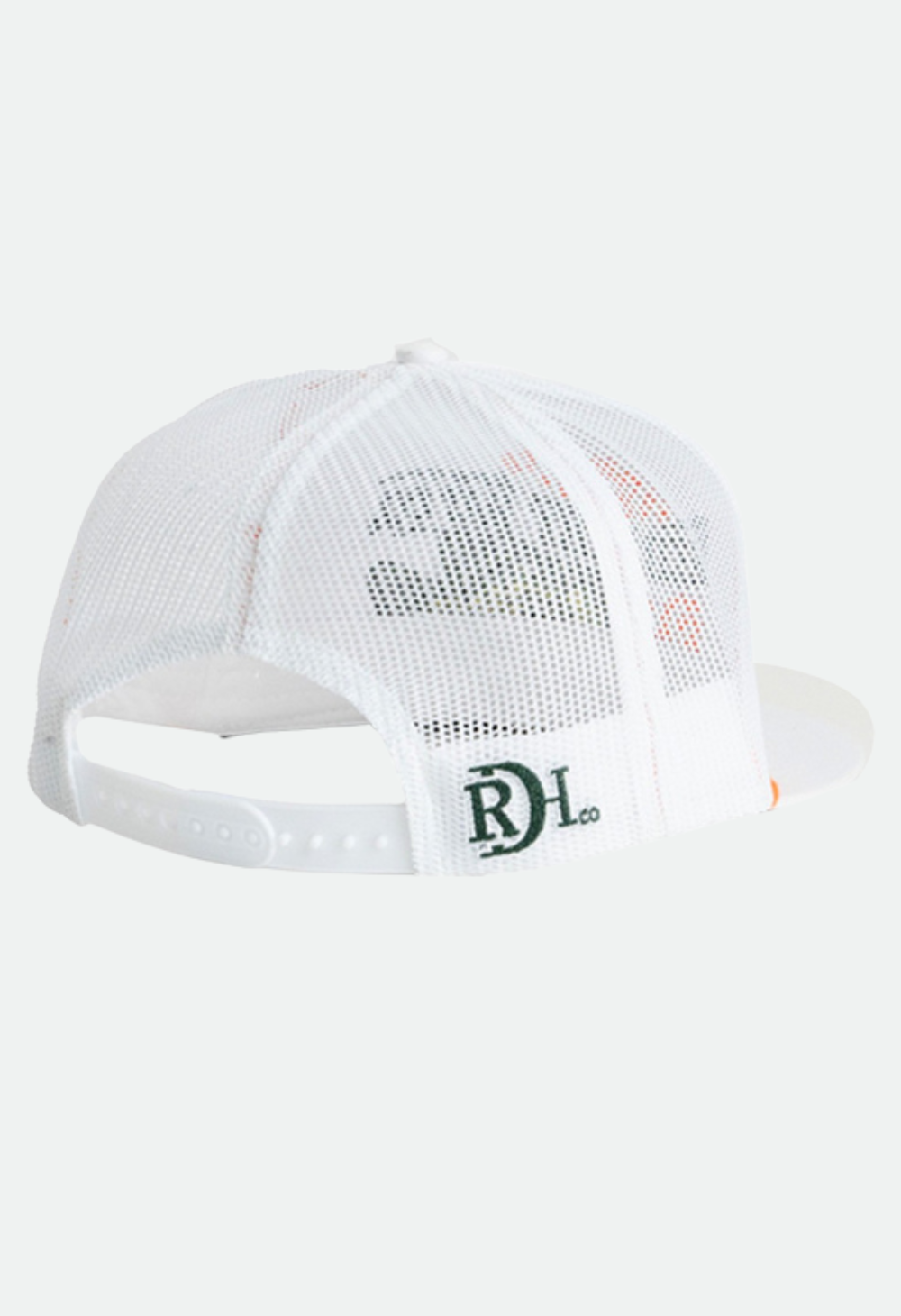 Red Dirt Hat Hooked White Orange 5 Panel - Hats Cap - RDHC-529