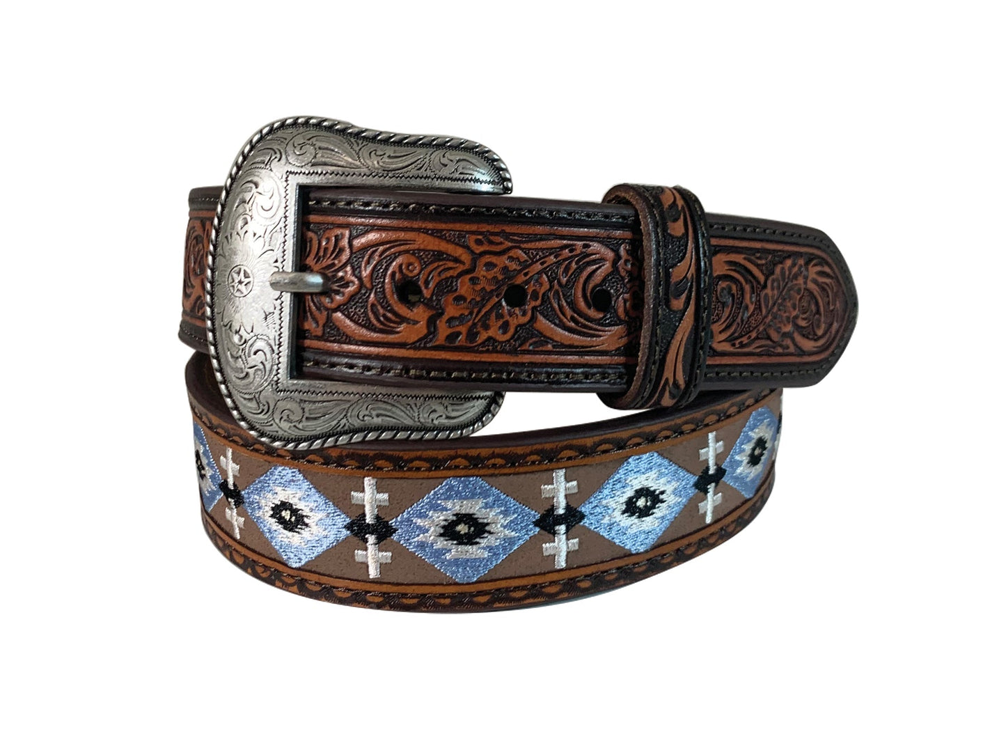 Roper Men's Belt - Horse Blanket Design