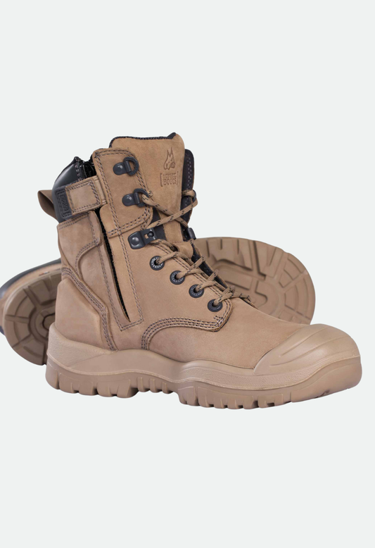 MONGREL HIGH LEG ZIPSIDER BOOT W/ SCUFF CAP STONE