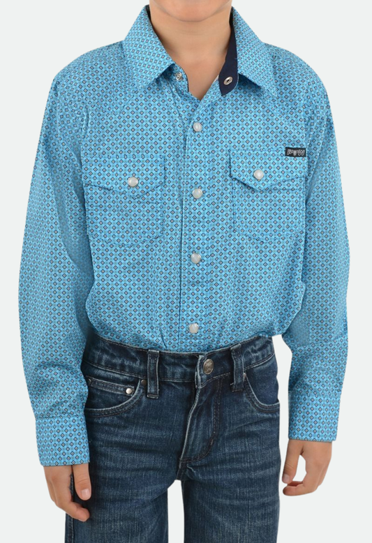 Pure Western Boys Roy Print Western Long Sleeve Shirt