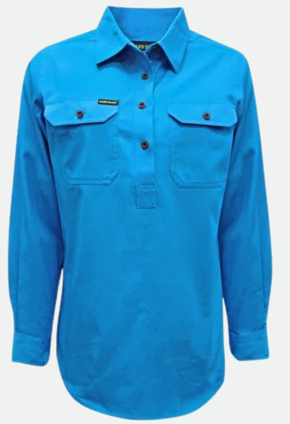 HARDSLOG MENS HALF PLACKET LIGHT COTTON SHIRT
