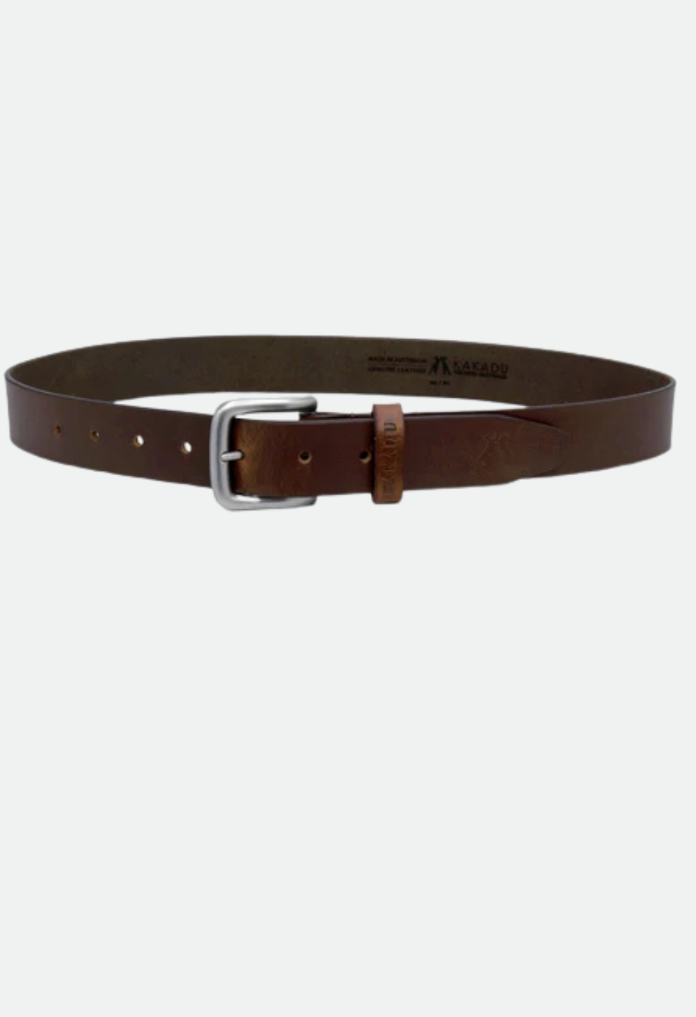 Kakadu Rustler Belt Single Keeper - Dark Brown