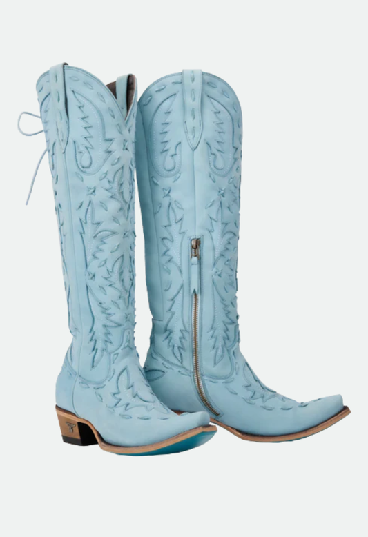 Lane Boots Reverie Knee High Corset - Powder Blue