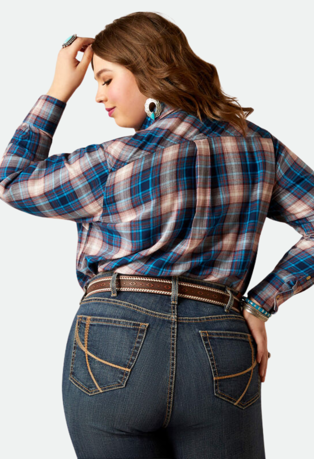 Ariat Women's Billie Jean Shirt (Woodland Plaid)