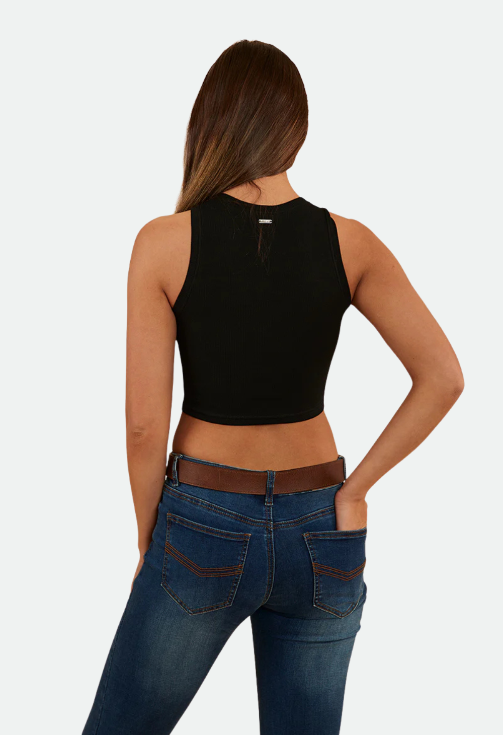 Ringers Western Women's Paige Cropped 2x2 Rib Tank