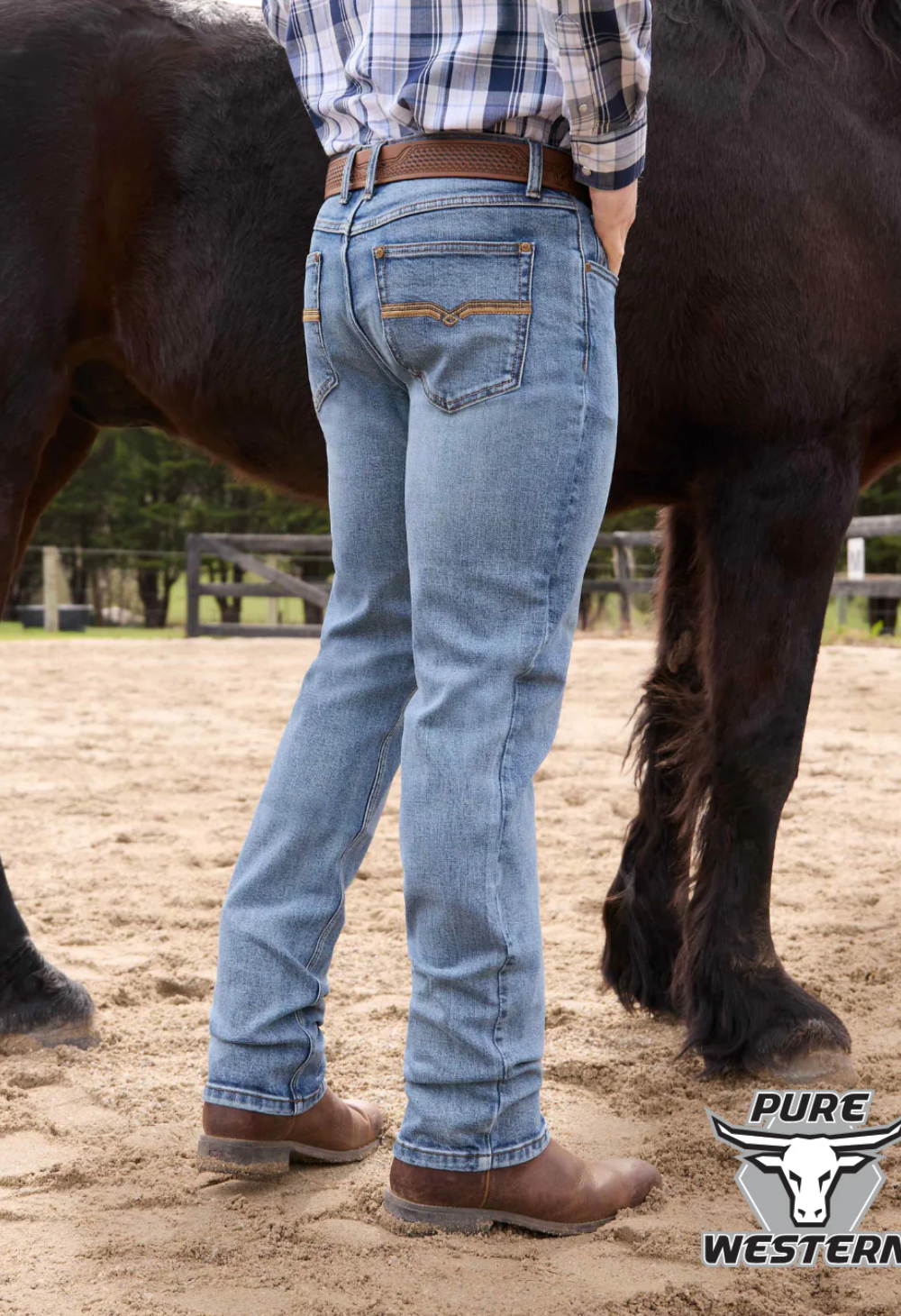 Pure Western | Men’s Hawkins Straight Leg Jean 34” Leg