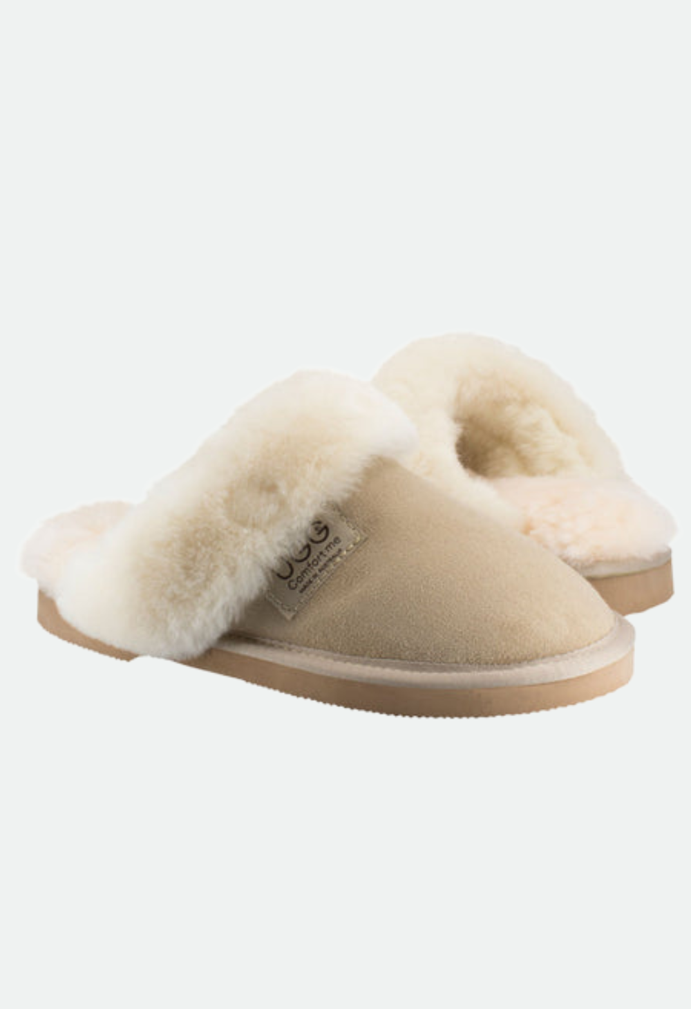 Comfort Me Women's/Unisex Fur Trim UGG Scuffs (Wombat)