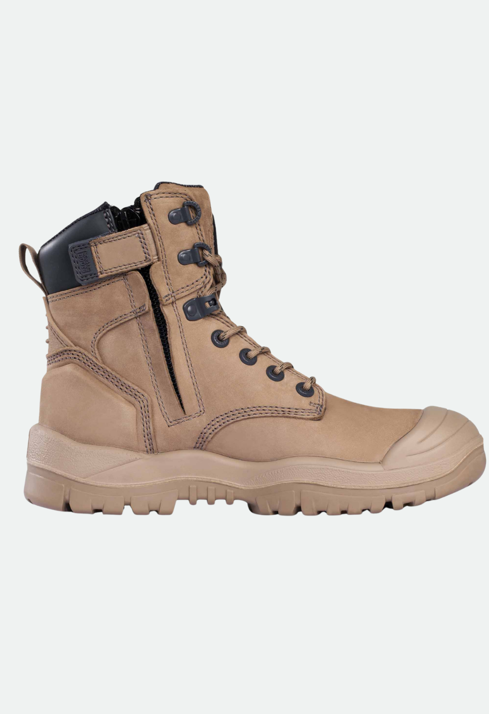 MONGREL HIGH LEG ZIPSIDER BOOT W/ SCUFF CAP STONE