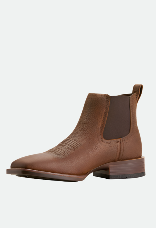 Ariat Men's Booker Ultra Ankle Boot (Brown Oiled Rowdy)