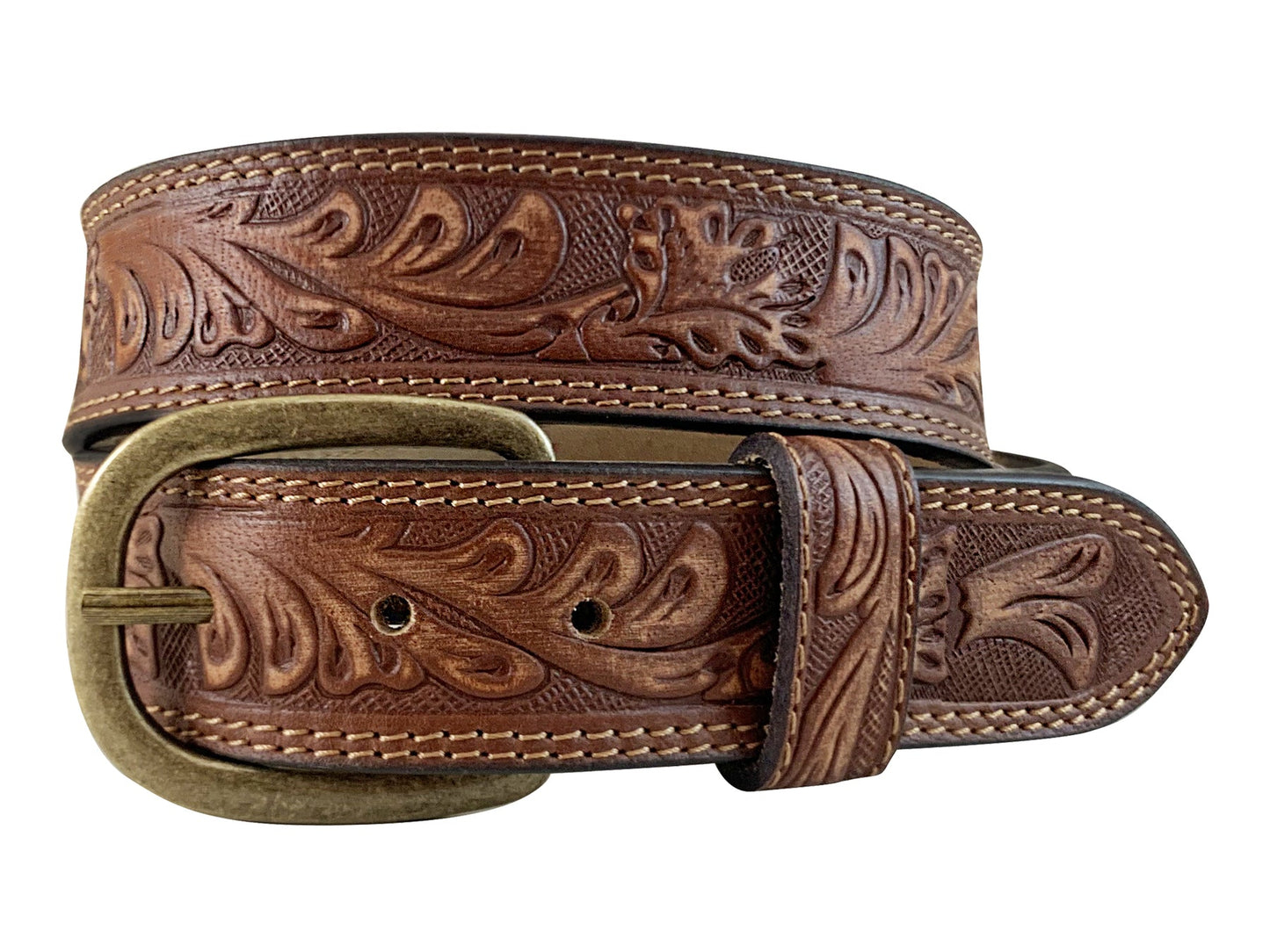 Roper Women's Belt - Embossed Tan