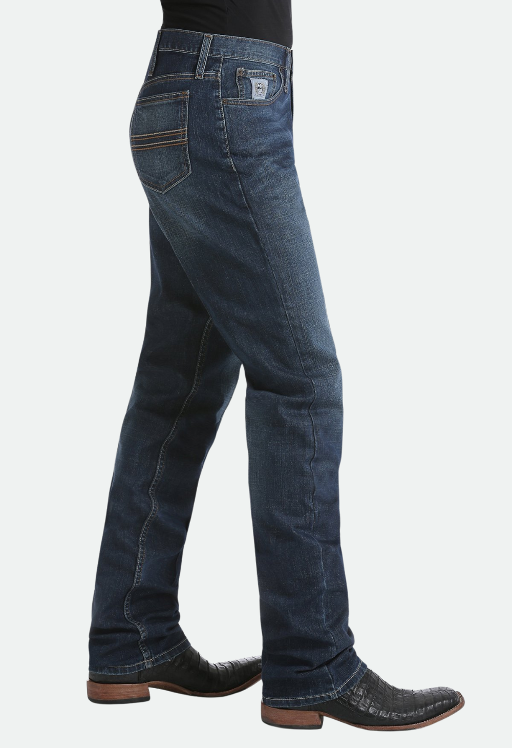 CINCH MEN'S SLIM FIT STRETCH SILVER LABEL - DARK STONEWASH 34 LEG