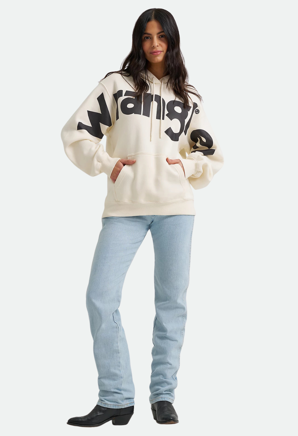 Women's Wrangler Bold Logo Hoodie - White