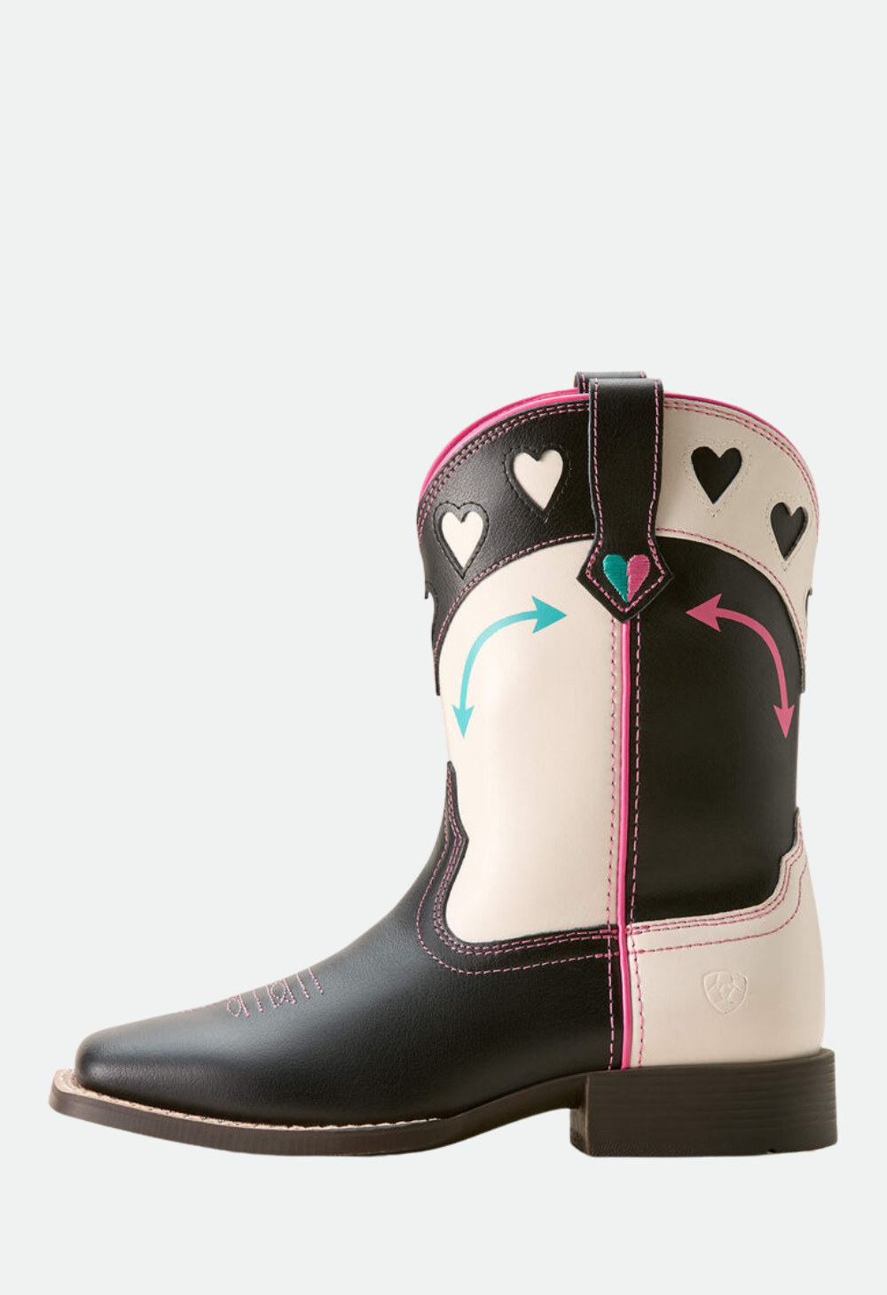 ARIAT GIRLS ROUND UP HEARTS MADISON AVENUE / CLASSIC WHITE