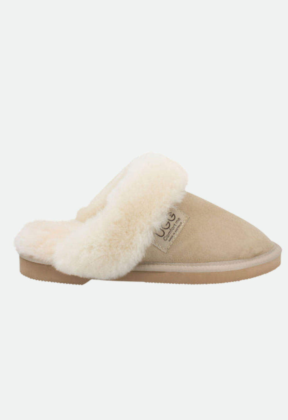 Comfort Me Women's/Unisex Fur Trim UGG Scuffs (Wombat)