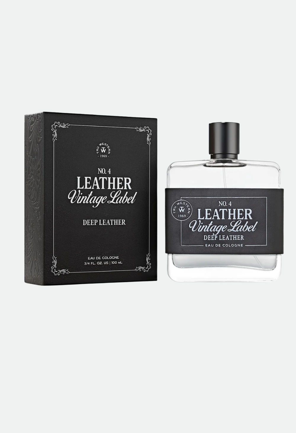 Tru Western Men's No. 4 Leather Vintage Label Deep Leather Cologne