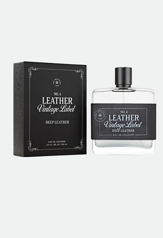Tru Western Men's No. 4 Leather Vintage Label Deep Leather Cologne
