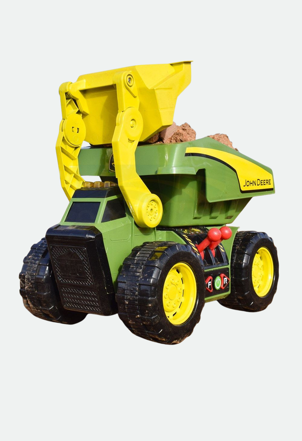 John Deere Lights & Sounds Farmin' Friends Toy Hauling Set with Truck and Backhoe Tractor