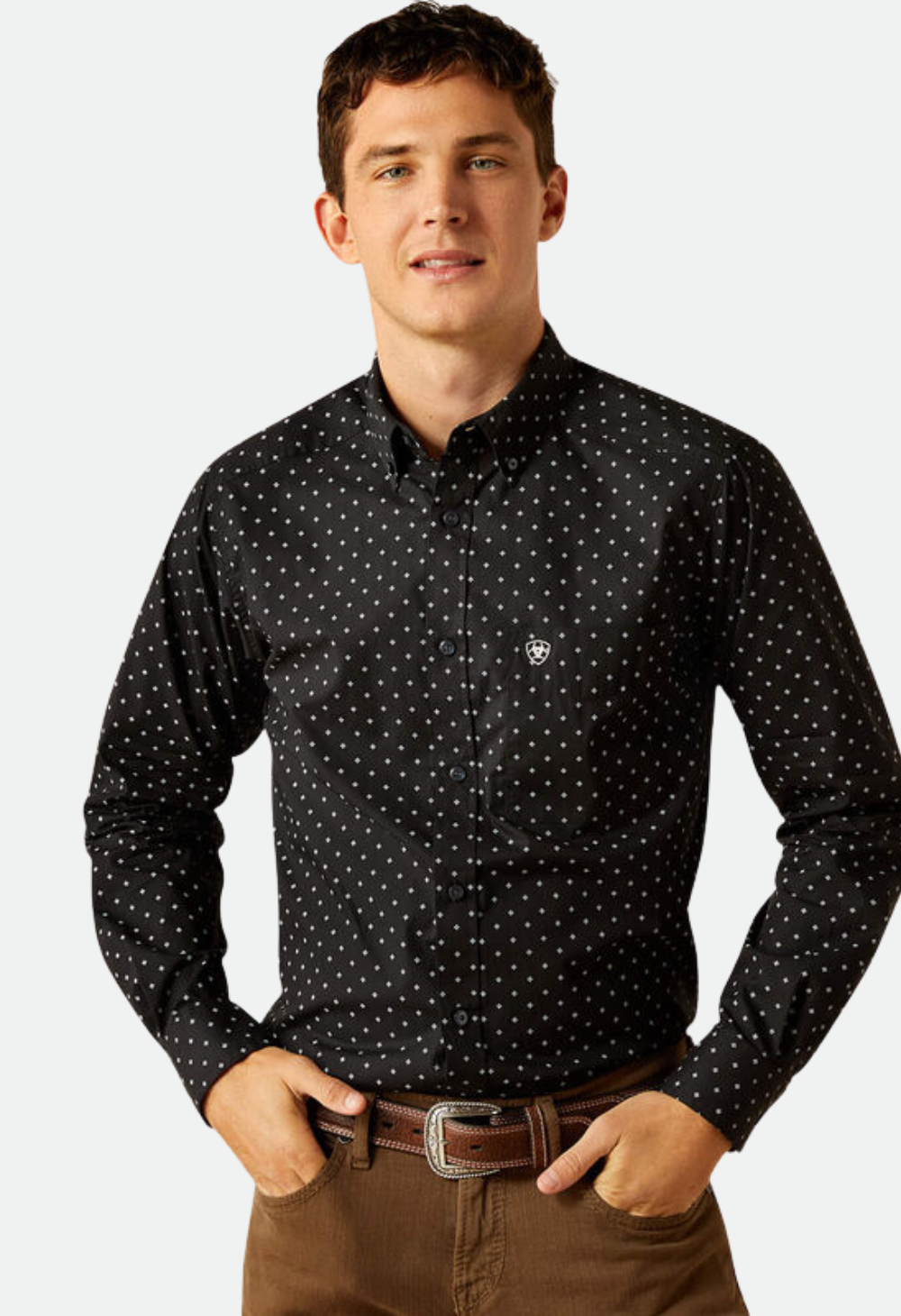 Ariat Men's Seymour Fitted Shirt -  DARK GREY