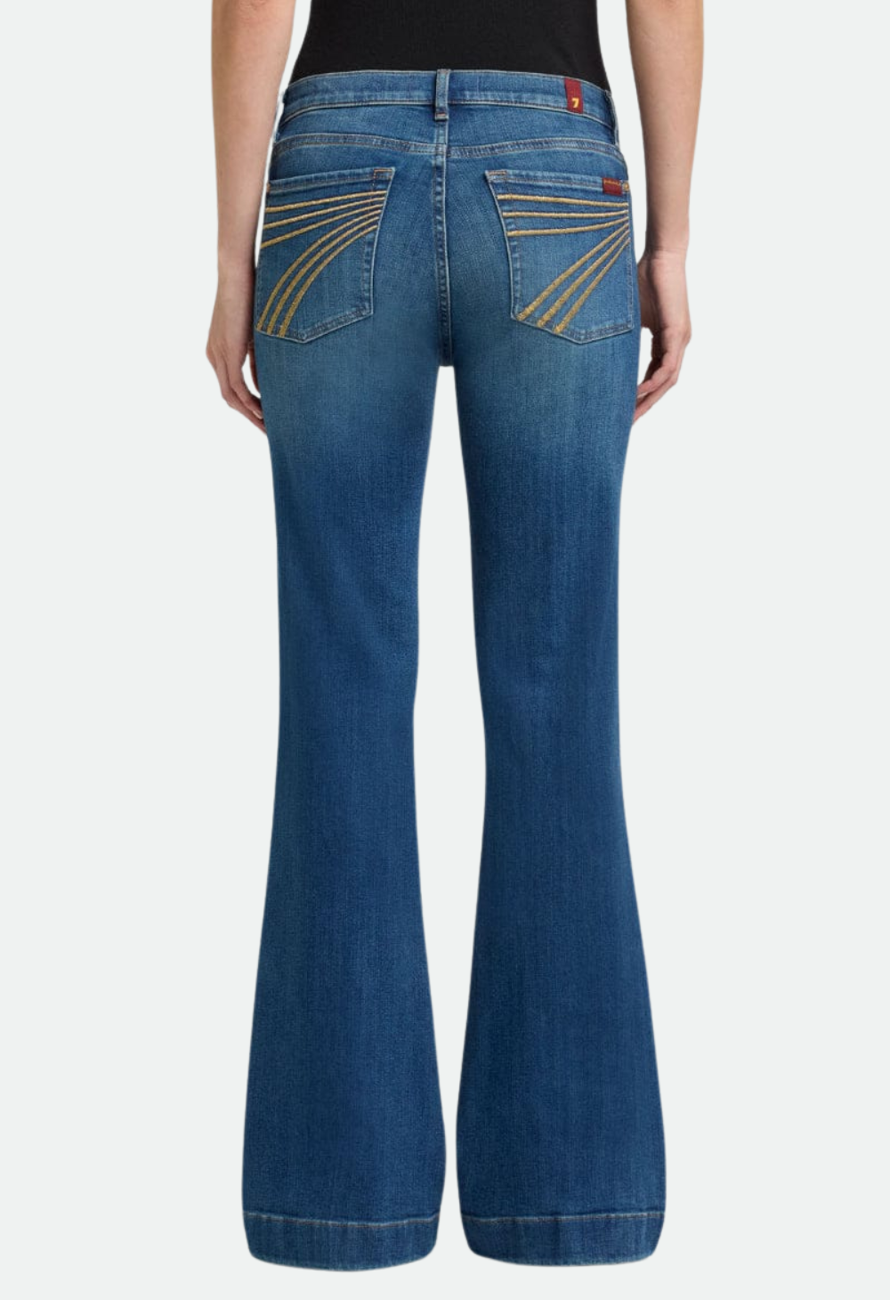 7 for All Mankind - Dojo Retro Fade Mid Blue 34 Leg