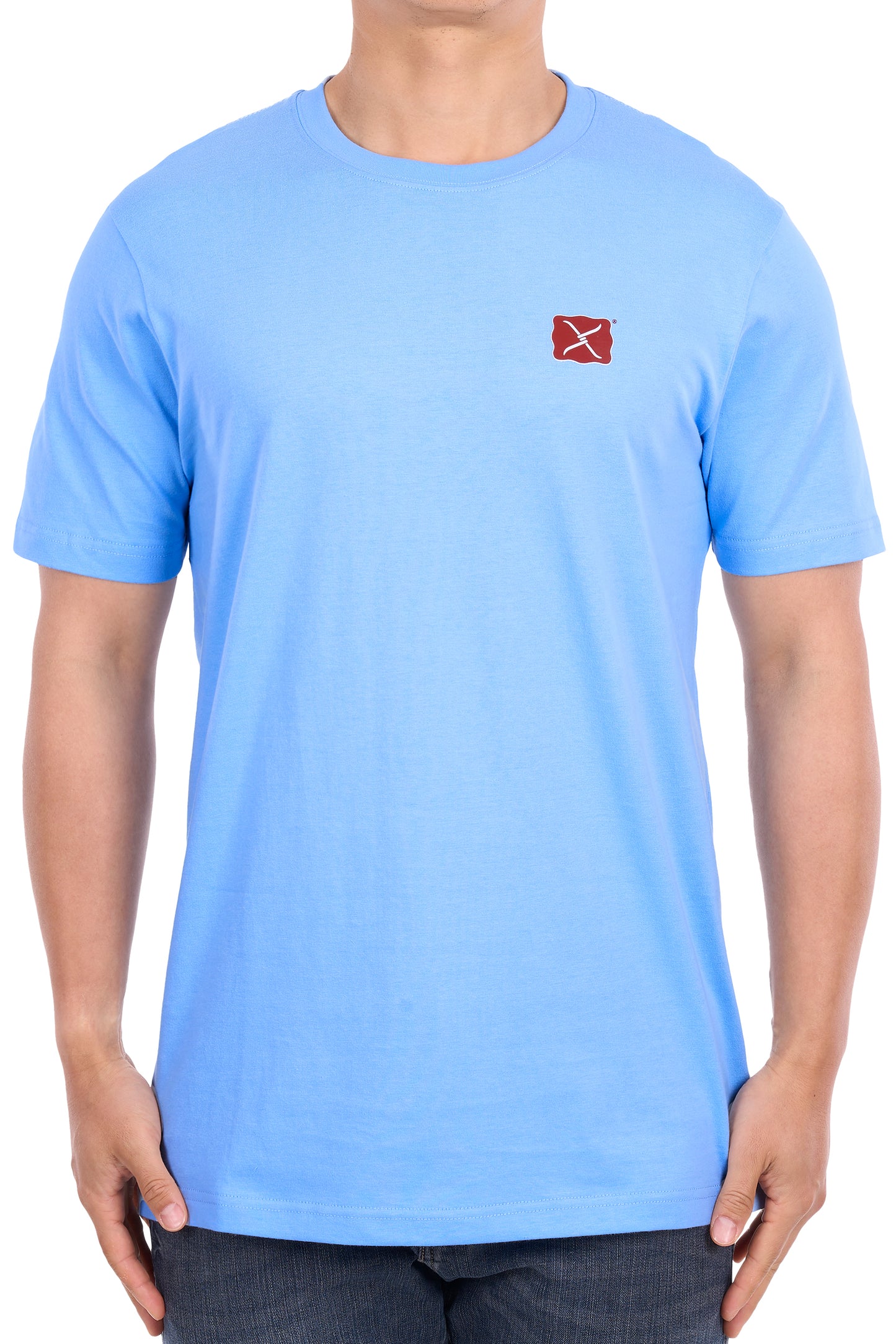 Twisted X Men's Cole  Short Sleeve Tee - Light Blue