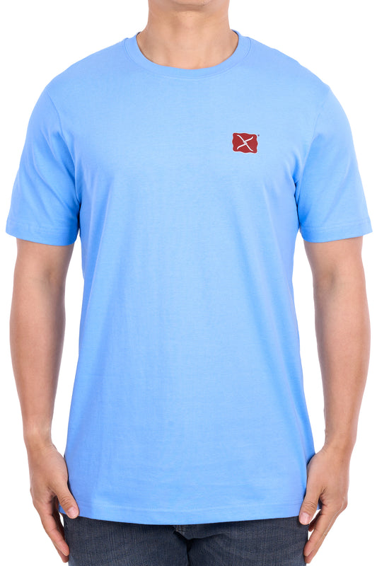 Twisted X Men's Cole  Short Sleeve Tee - Light Blue