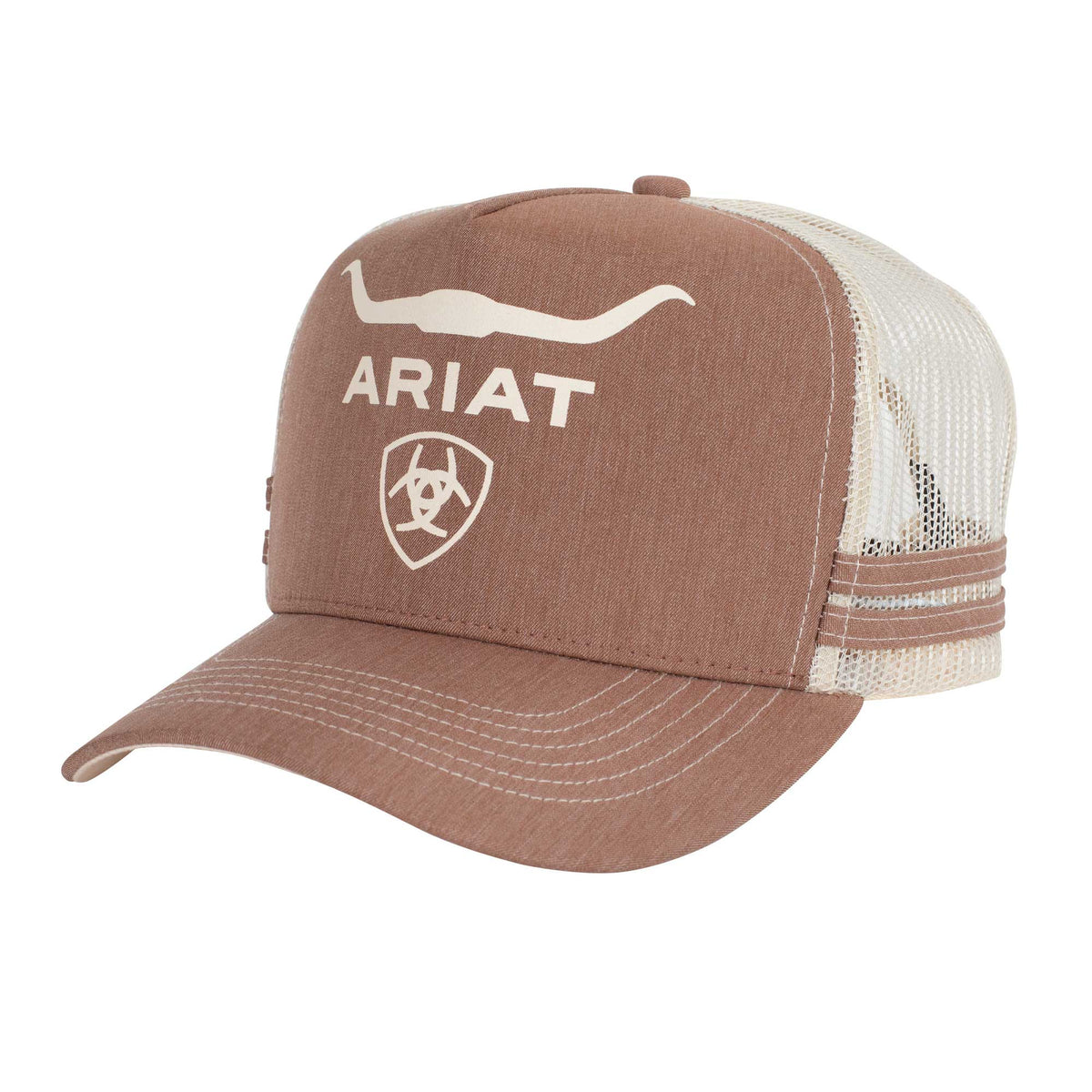 Ariat Unisex Wild Bull Trucker Cap - Brown Heather