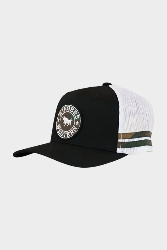 Ringers Western Kids McCoy Trucker Cap - Black/Camo