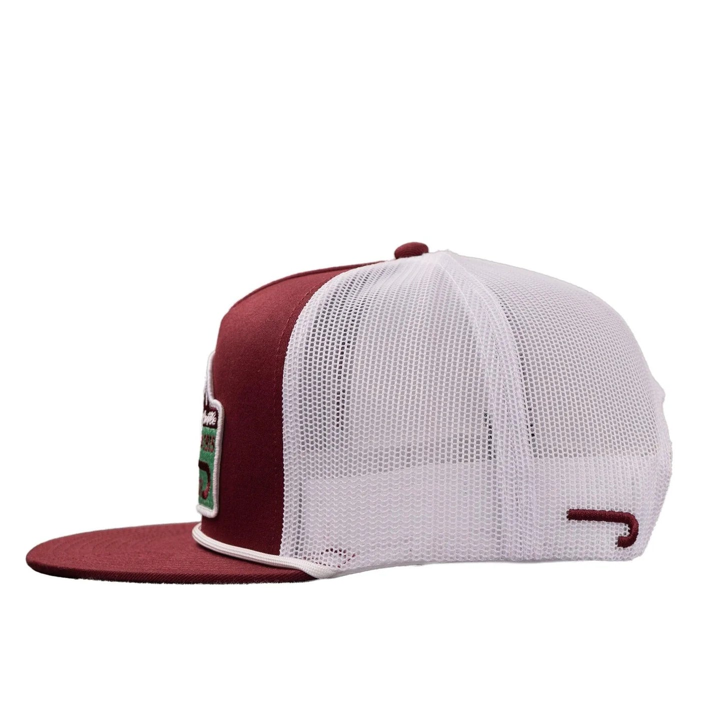 Lazy J Ranch Maroon & White Albany Classic Rope Trucker Hat