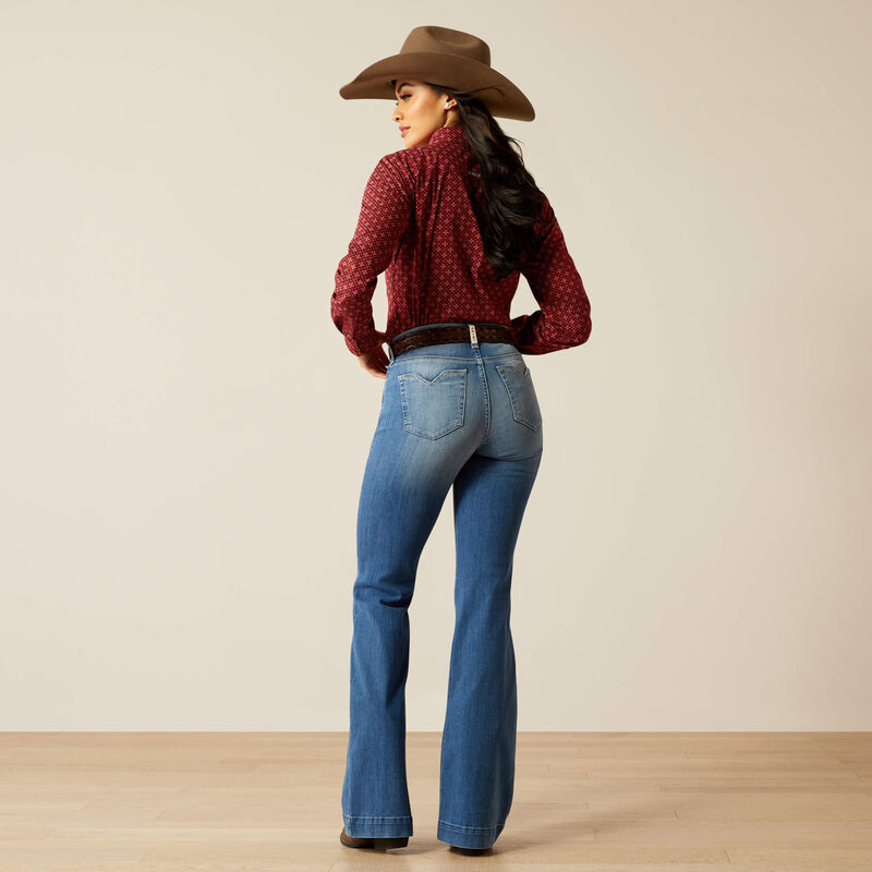 ARIAT WMS HIGH RISE SLIM TROUSER CLAIR - ANAHEIM