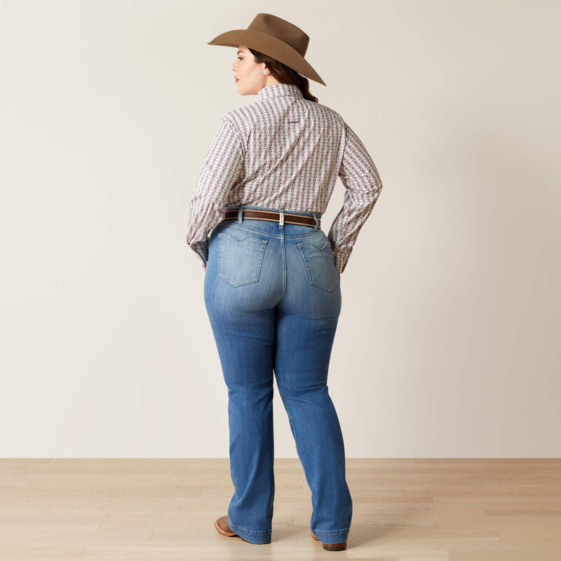 ARIAT WMS HIGH RISE SLIM TROUSER CLAIR - ANAHEIM