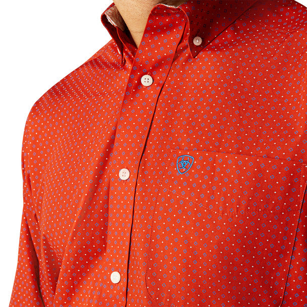 Ariat Men's Wrinkle Free Lucian Shirt - Orange