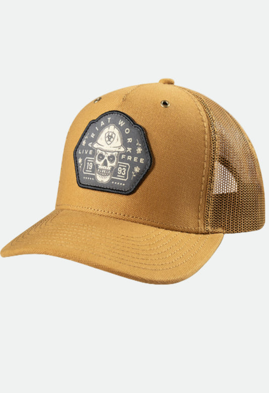 Ariat Skull Patch Tan 5 Panel - Hats Cap