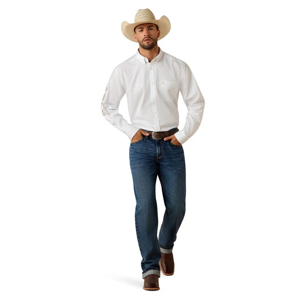 Ariat Men's Team Logo Lightweight Twill Classic Fit Long Sleeve Shirt