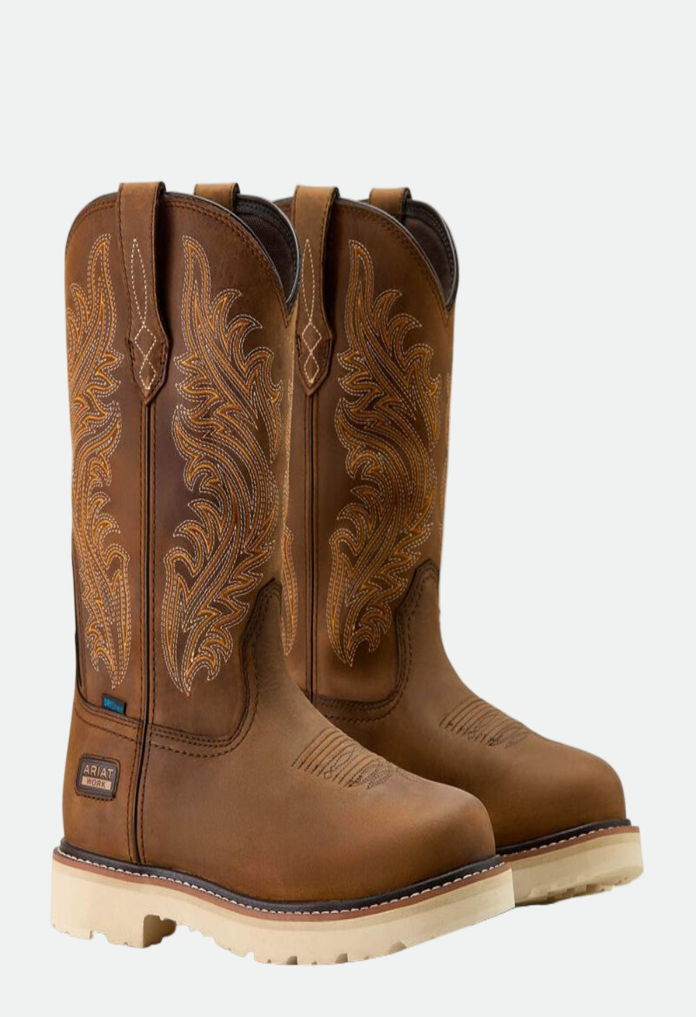 Ariat Men's Activator Argo Waterproof Round Toe Work Boot - Distressed Brown